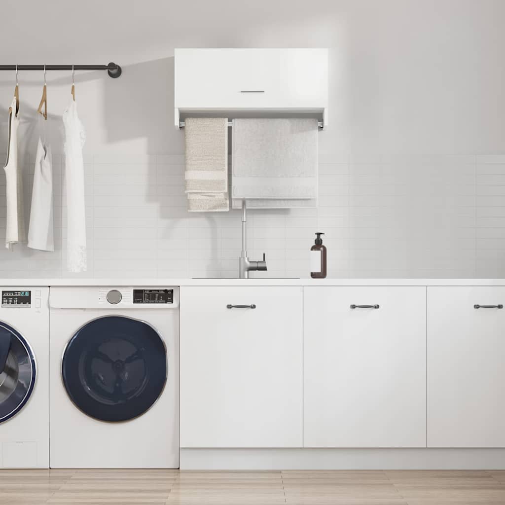 808242 vidaXL Wardrobe White 70x32,5x35 cm Engineered Wood