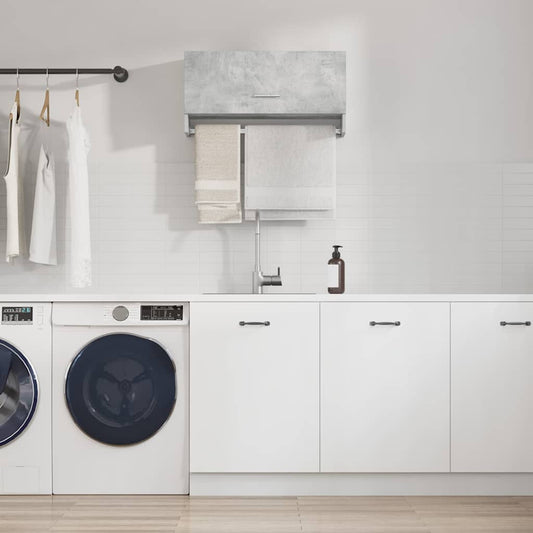 808246 vidaXL Wardrobe Concrete Grey 70x32,5x35 cm Engineered Wood