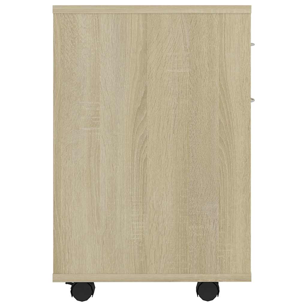 808443 vidaXL Rolling Cabinet Sonoma Oak 45x38x54 cm Engineered Wood