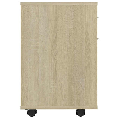 808443 vidaXL Rolling Cabinet Sonoma Oak 45x38x54 cm Engineered Wood