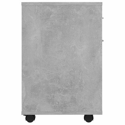 808444 vidaXL Rolling Cabinet Concrete Grey 45x38x54 cm Engineered Wood