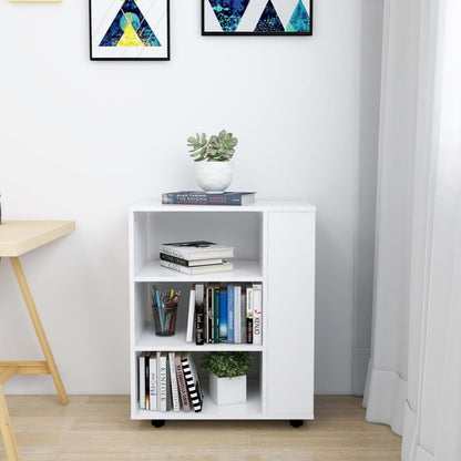 vidaXL Storage Cabinet | White | Engineered wood | Medium | Rolling Cabinet