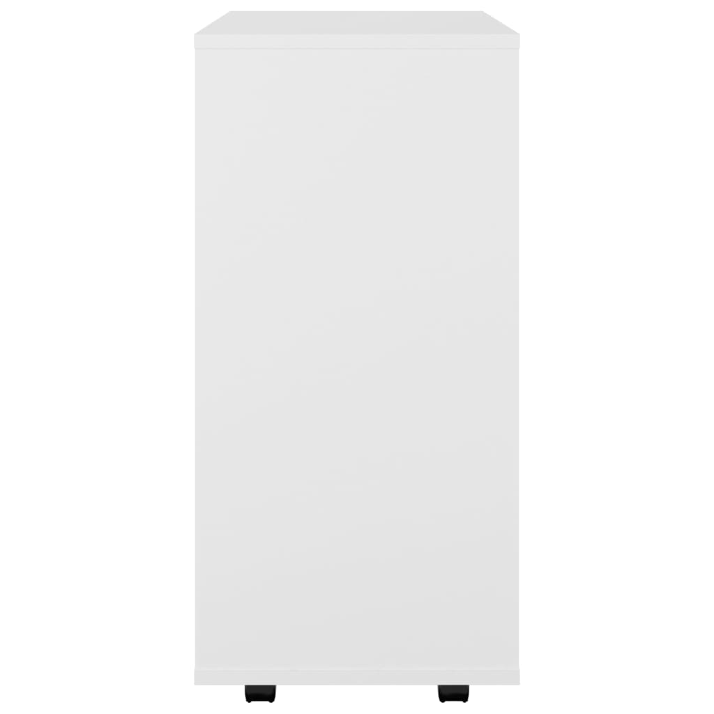 vidaXL Storage Cabinet | White | Engineered wood | Medium | Rolling Cabinet