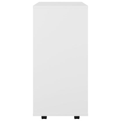 vidaXL Storage Cabinet | White | Engineered wood | Medium | Rolling Cabinet