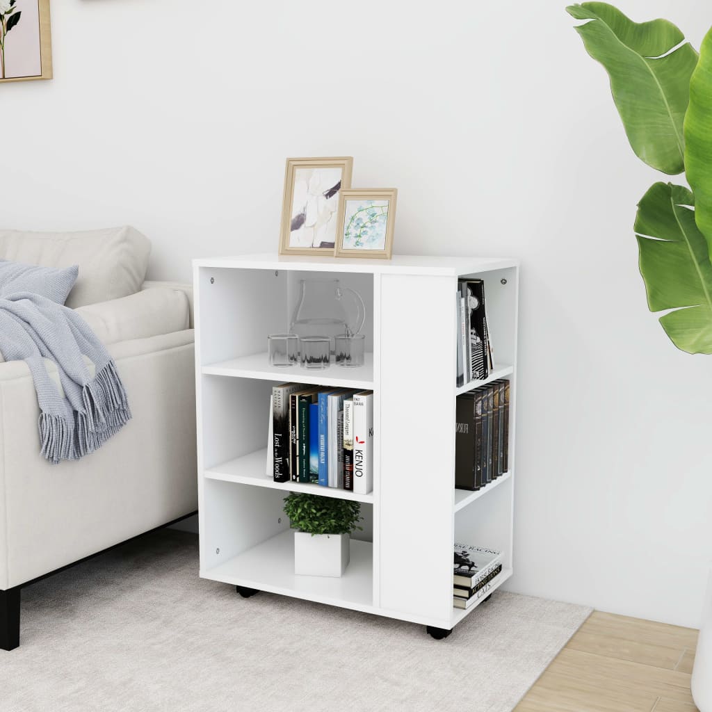 vidaXL Storage Cabinet | White | Engineered wood | Medium | Rolling Cabinet