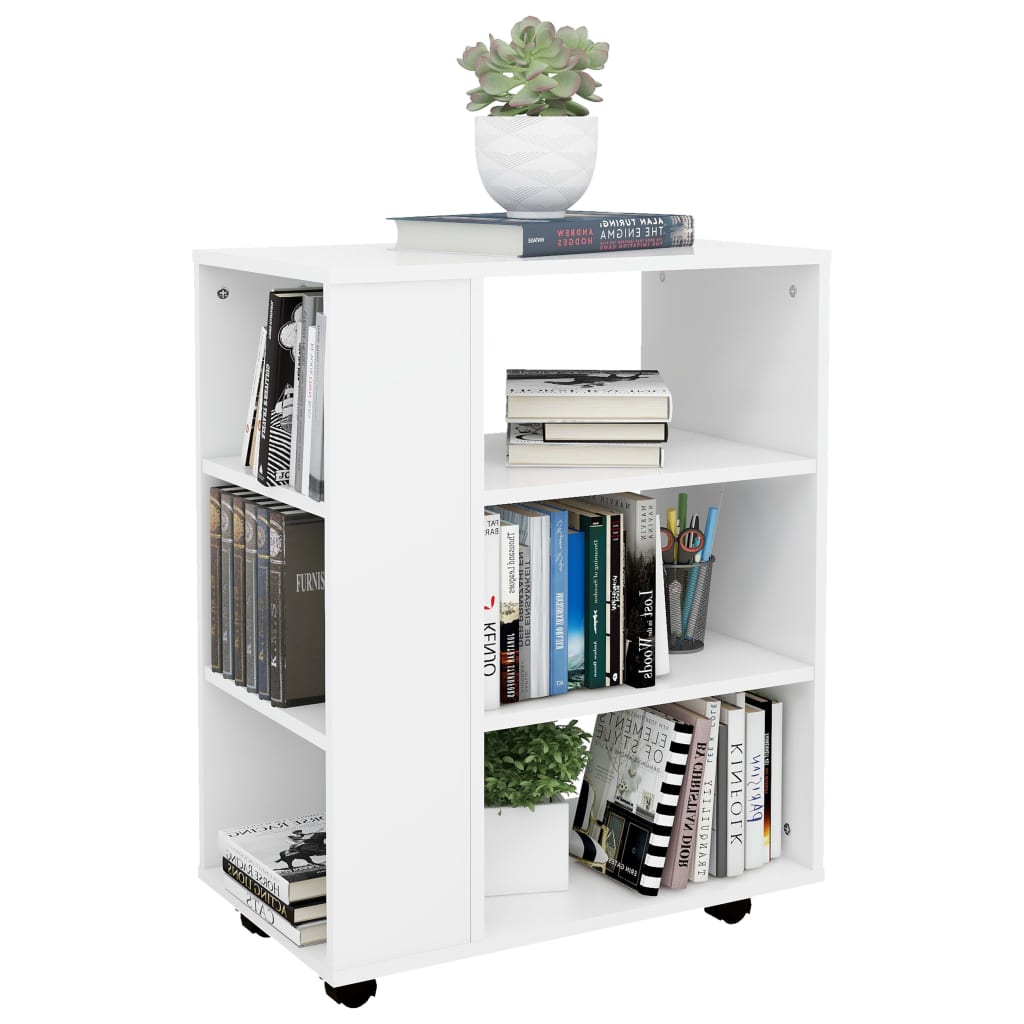 vidaXL Storage Cabinet | White | Engineered wood | Medium | Rolling Cabinet