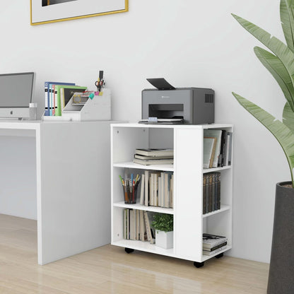 vidaXL Storage Cabinet | White | Engineered wood | Medium | Rolling Cabinet