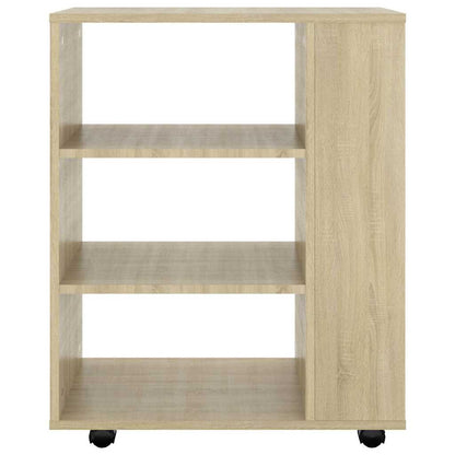 808452 vidaXL Rolling Cabinet Sonoma Oak 60x35x75 cm Engineered Wood