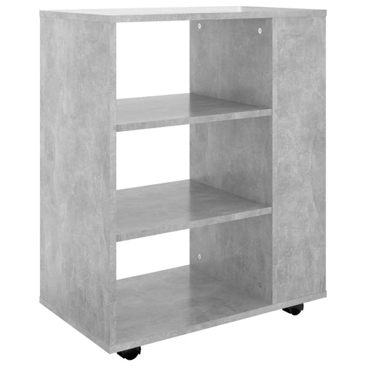 vidaXL Storage Cabinet | Concrete grey | Engineered wood | Rollable