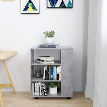 vidaXL Storage Cabinet | Concrete grey | Engineered wood | Rollable