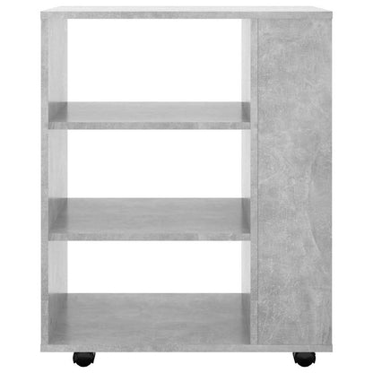 808453 vidaXL Rolling Cabinet Concrete Grey 60x35x75 cm Engineered Wood