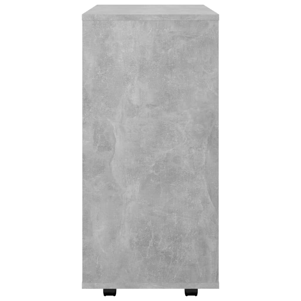 vidaXL Storage Cabinet | Concrete grey | Engineered wood | Rollable