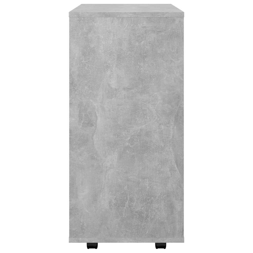 808453 vidaXL Rolling Cabinet Concrete Grey 60x35x75 cm Engineered Wood
