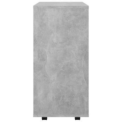 808453 vidaXL Rolling Cabinet Concrete Grey 60x35x75 cm Engineered Wood