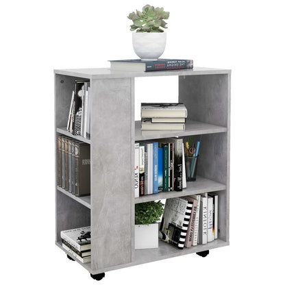 vidaXL Storage Cabinet | Concrete grey | Engineered wood | Rollable