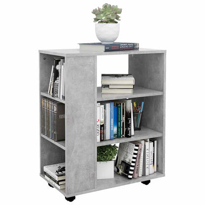 808453 vidaXL Rolling Cabinet Concrete Grey 60x35x75 cm Engineered Wood