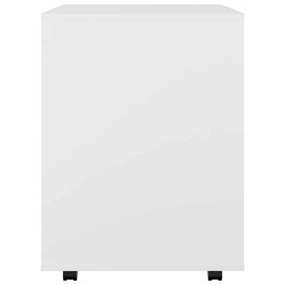 808458 vidaXL Rolling Cabinet White 60x53x72 cm Engineered Wood