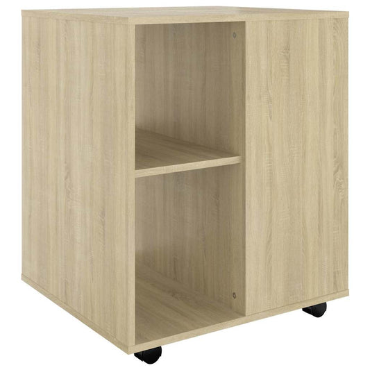 808461 vidaXL Rolling Cabinet Sonoma Oak 60x53x72 cm Engineered Wood