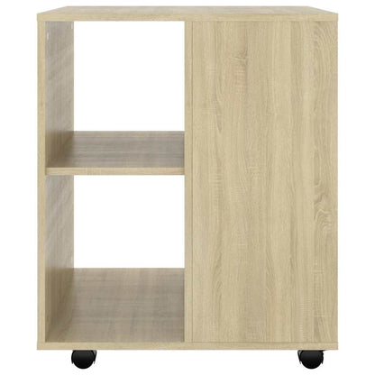 808461 vidaXL Rolling Cabinet Sonoma Oak 60x53x72 cm Engineered Wood
