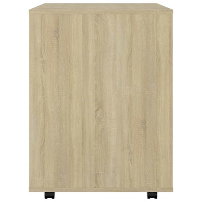 vidaXL Rolling Cabinet Sonoma Oak 60x53x72 cm Engineered Wood