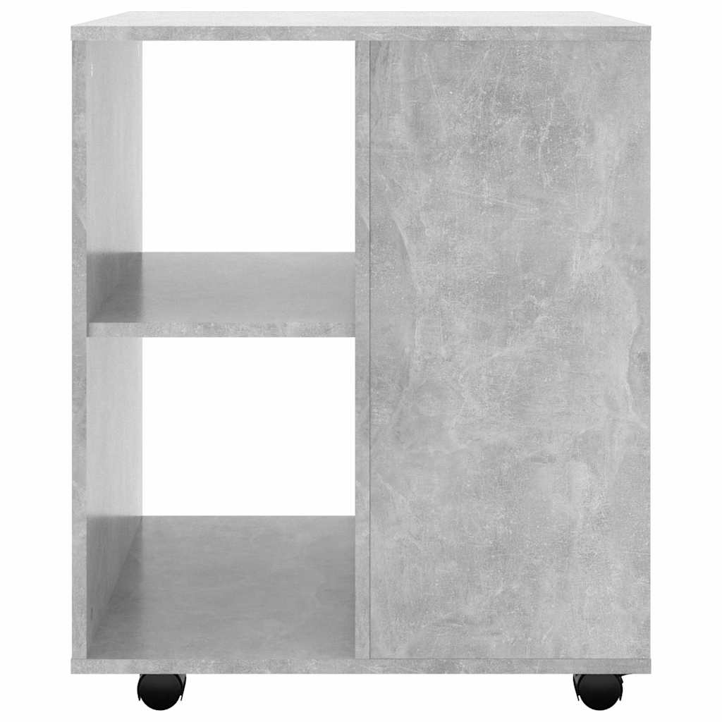 808462 vidaXL Rolling Cabinet Concrete Grey 60x53x72 cm Engineered Wood