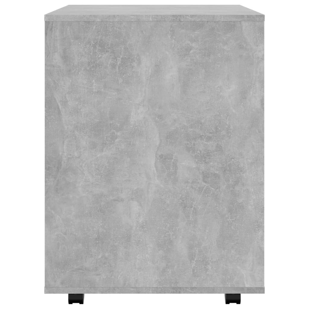 vidaXL Rolling Cabinet Concrete Grey 60x53x72 cm Engineered Wood