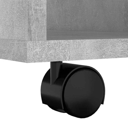 808462 vidaXL Rolling Cabinet Concrete Grey 60x53x72 cm Engineered Wood