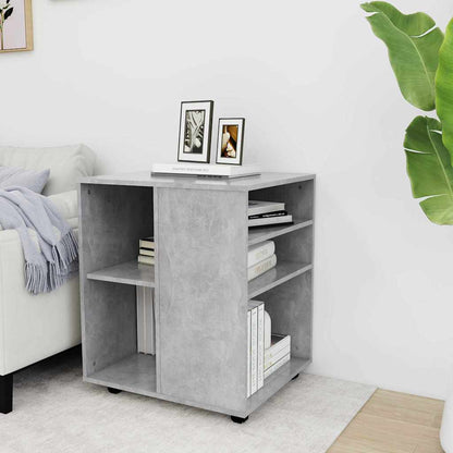 808462 vidaXL Rolling Cabinet Concrete Grey 60x53x72 cm Engineered Wood