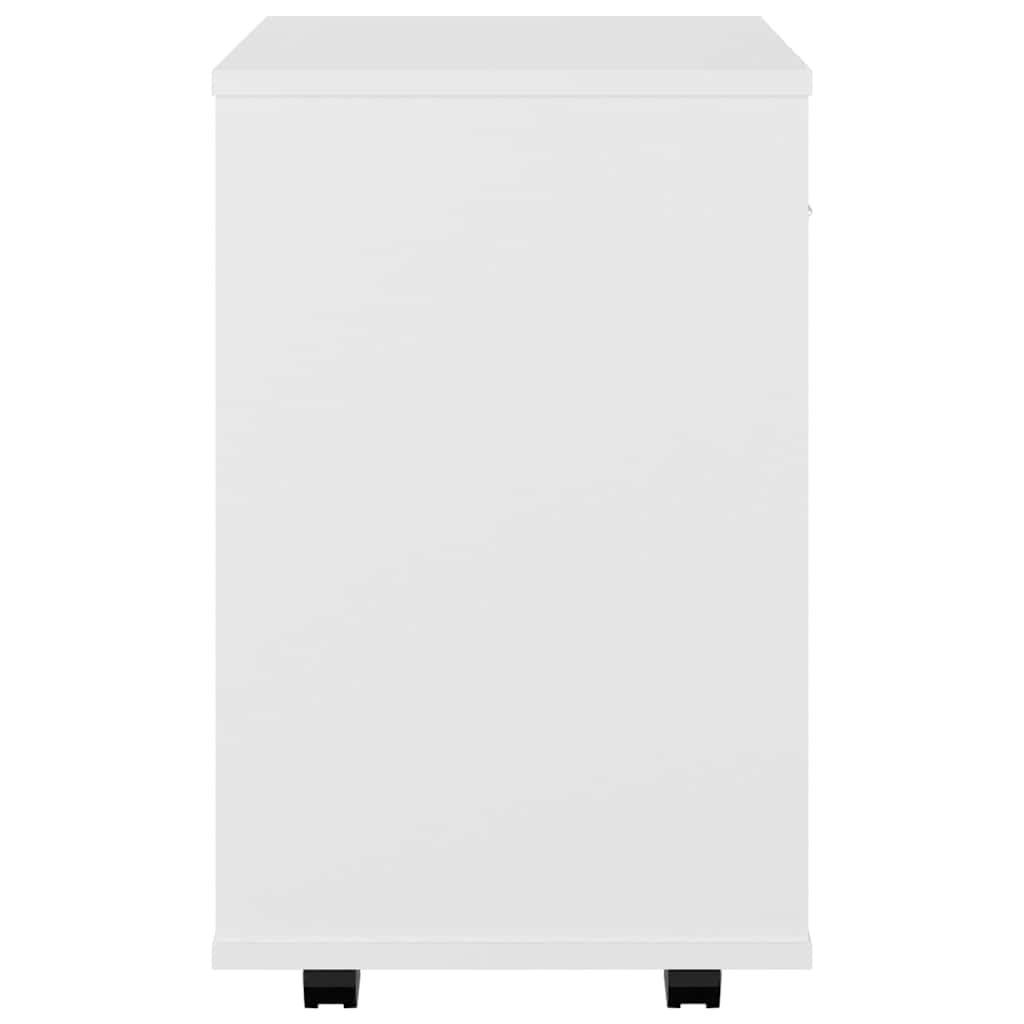 808467 vidaXL Rolling Cabinet White 46x36x59 cm Engineered Wood