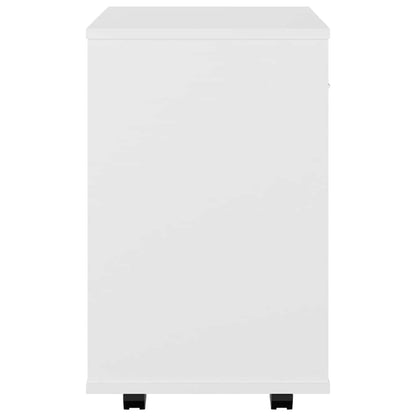 808467 vidaXL Rolling Cabinet White 46x36x59 cm Engineered Wood