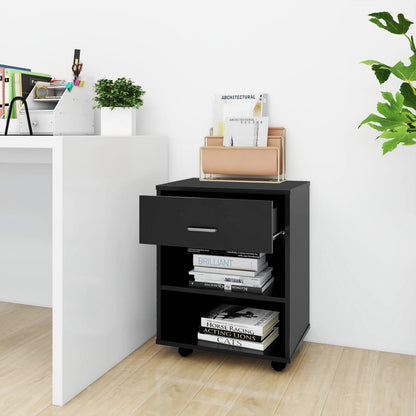 vidaXL Storage Cabinet | Black | Engineered wood | Compact | Storage Cabinet