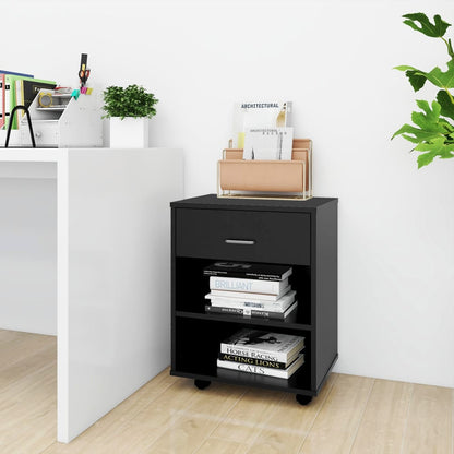 vidaXL Storage Cabinet | Black | Engineered wood | Compact | Storage Cabinet
