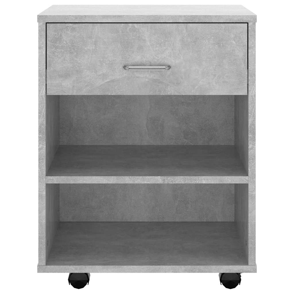 808471 vidaXL Rolling Cabinet Concrete Grey 46x36x59 cm Engineered Wood