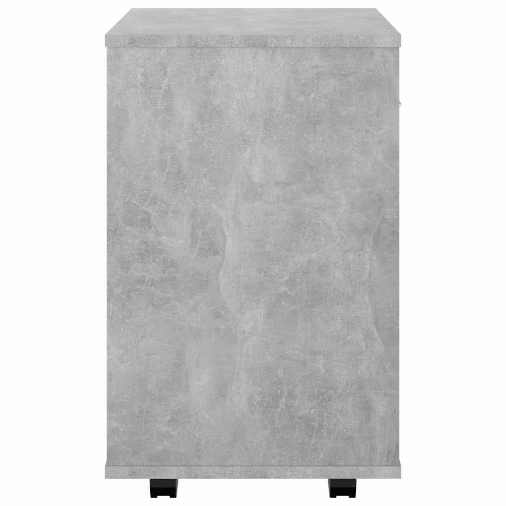 808471 vidaXL Rolling Cabinet Concrete Grey 46x36x59 cm Engineered Wood