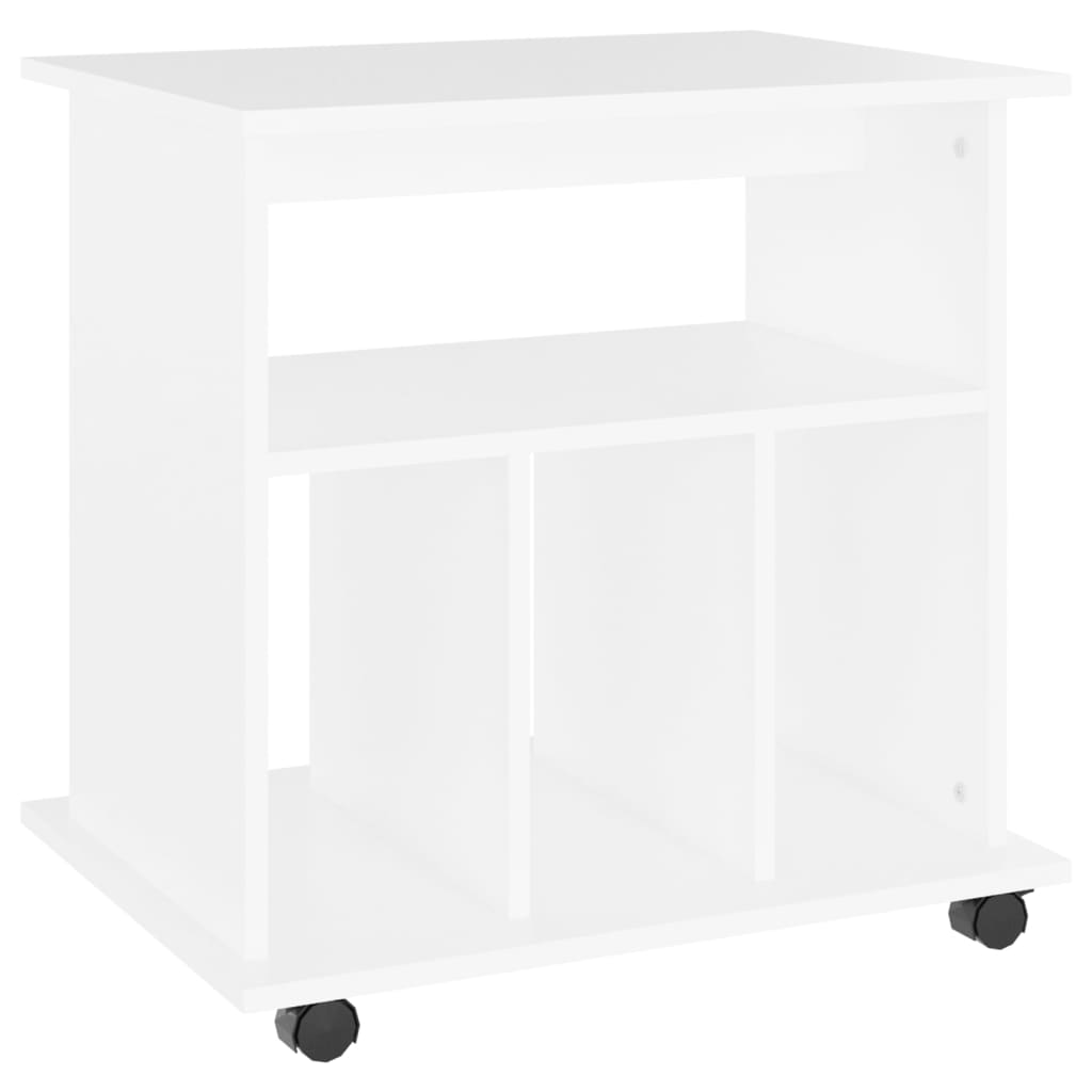 vidaXL Storage Cabinet | White | Engineered wood | Medium | Lockable wheels