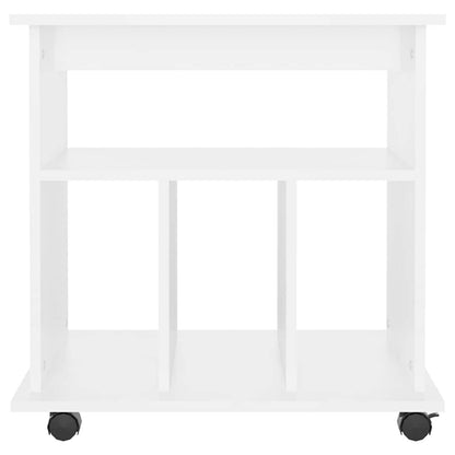 808476 vidaXL Rolling Cabinet White 60x45x60 cm Engineered Wood