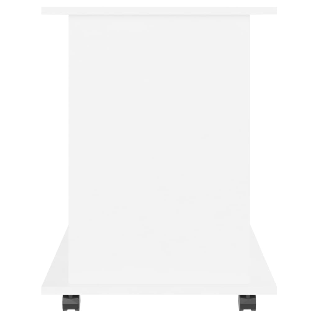vidaXL Storage Cabinet | White | Engineered wood | Medium | Lockable wheels