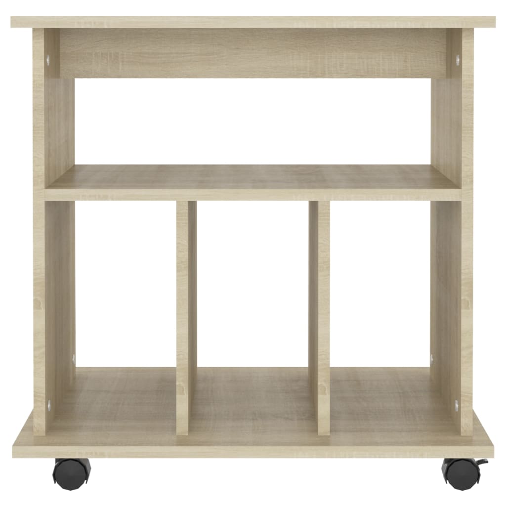 vidaXL Storage Cabinet | Sonoma Oak | Engineered Wood | Medium | Rolling Cabinet