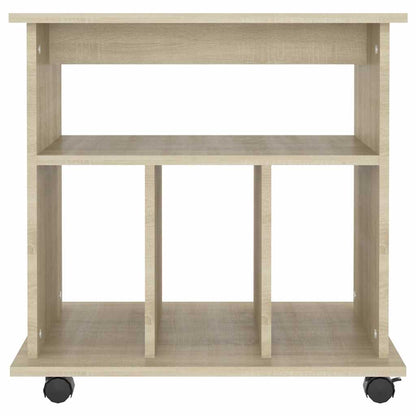 808479 vidaXL Rolling Cabinet Sonoma Oak 60x45x60 cm Engineered Wood
