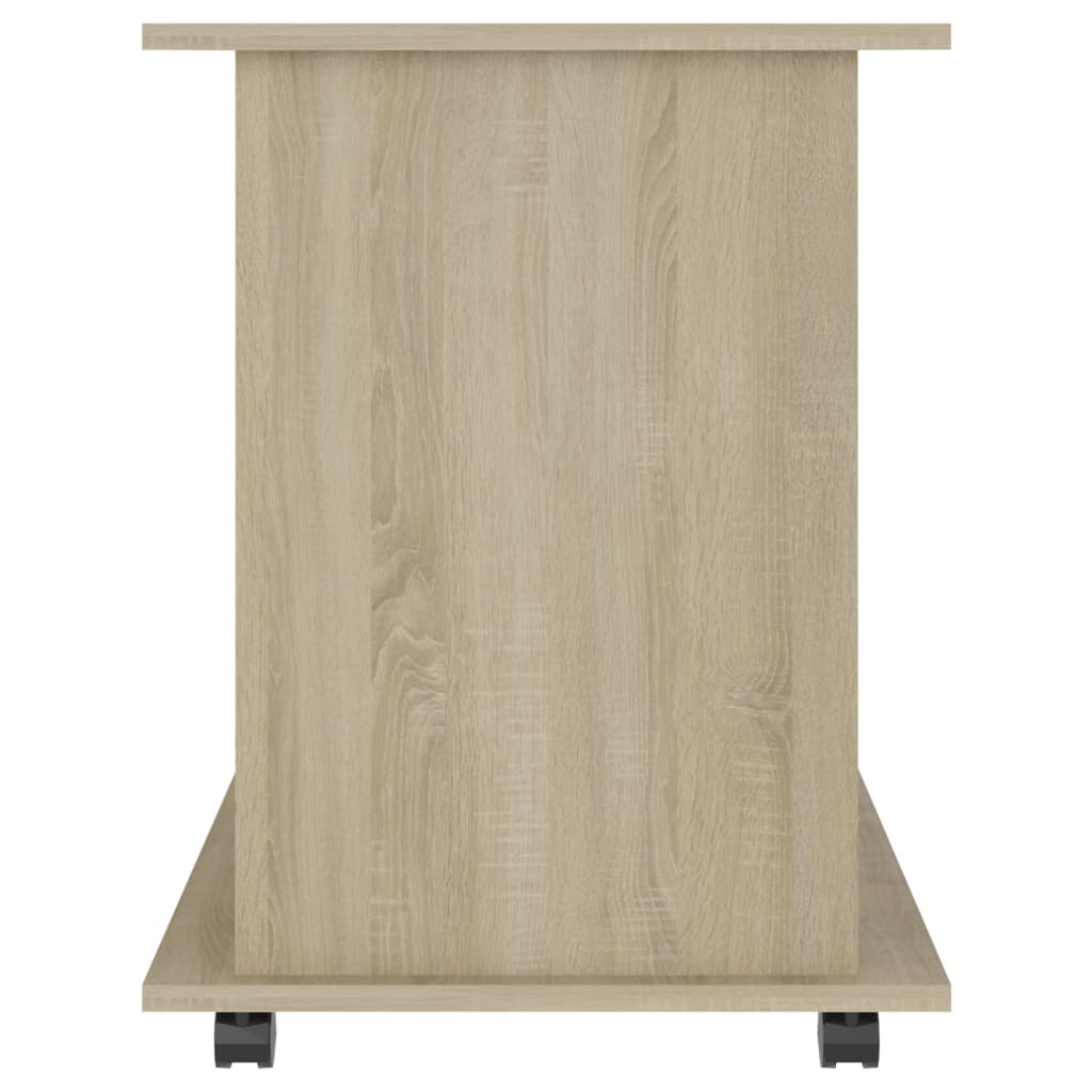 vidaXL Storage Cabinet | Sonoma Oak | Engineered Wood | Medium | Rolling Cabinet