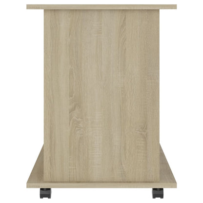 vidaXL Storage Cabinet | Sonoma Oak | Engineered Wood | Medium | Rolling Cabinet