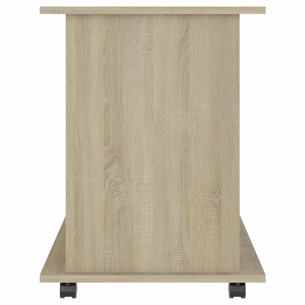 808479 vidaXL Rolling Cabinet Sonoma Oak 60x45x60 cm Engineered Wood
