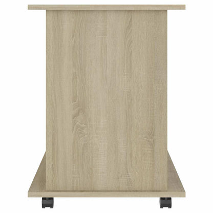 808479 vidaXL Rolling Cabinet Sonoma Oak 60x45x60 cm Engineered Wood