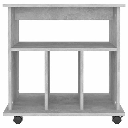 808480 vidaXL Rolling Cabinet Concrete Grey 60x45x60 cm Engineered Wood