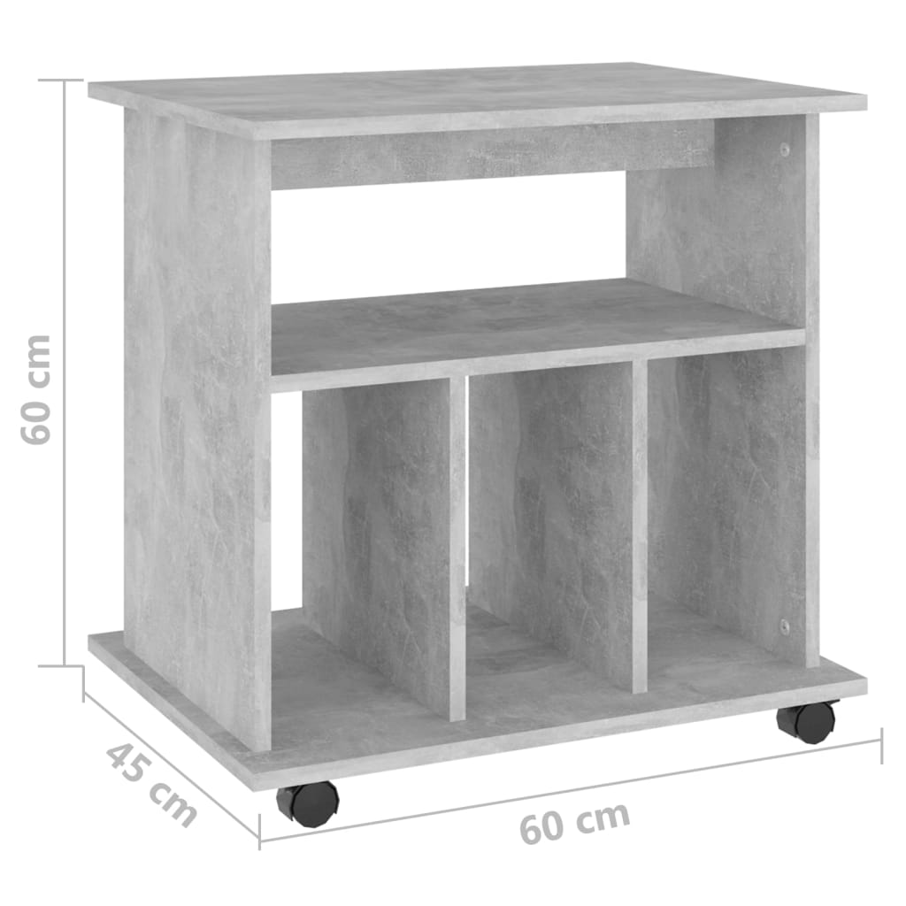 vidaXL Storage Cabinet | Concrete grey | Engineered wood | Medium
