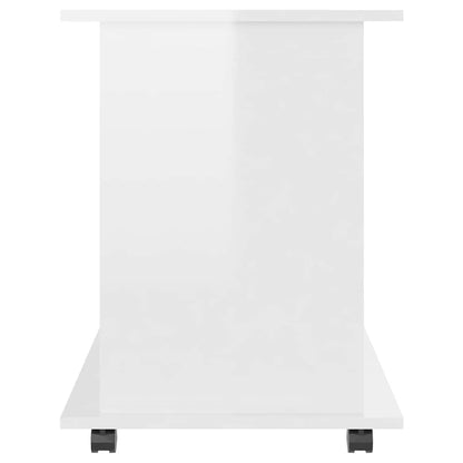 808482 vidaXL Rolling Cabinet High Gloss White 60x45x60 cm Engineered Wood