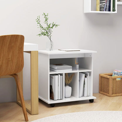 vidaXL Storage Cabinet | High gloss white | Engineered wood | 60 x 45 x 60 cm