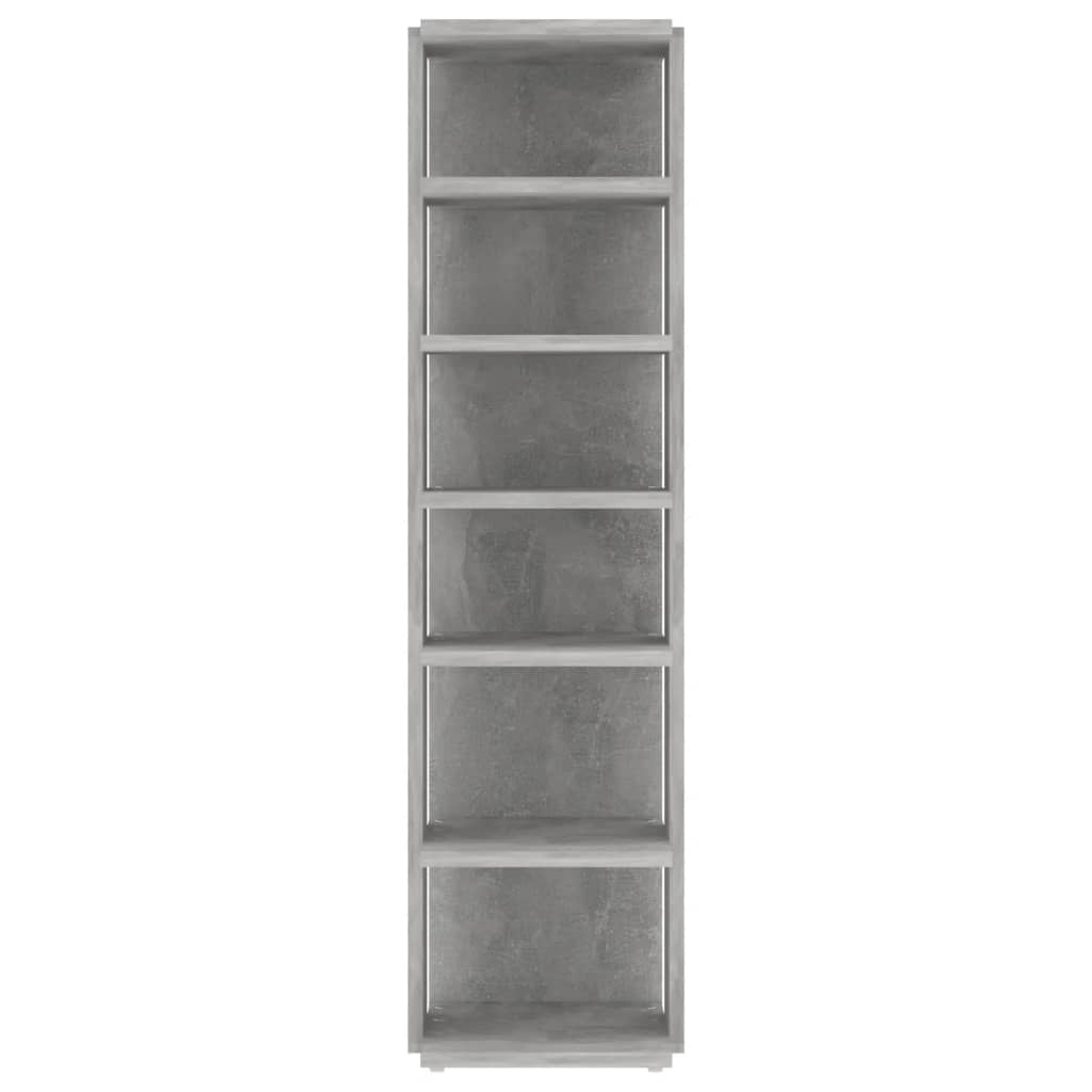 vidaXL Shoe Cabinet Concrete Grey 27.5x27x102 cm Engineered Wood