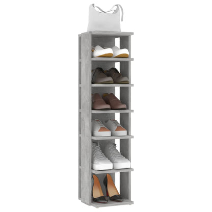 vidaXL Shoe Cabinets 2 pcs Concrete Grey 27.5x27x102 cm