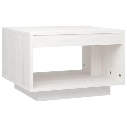 808504 vidaXL Coffee Table White 50x50x33,5 cm Solid Wood Pine